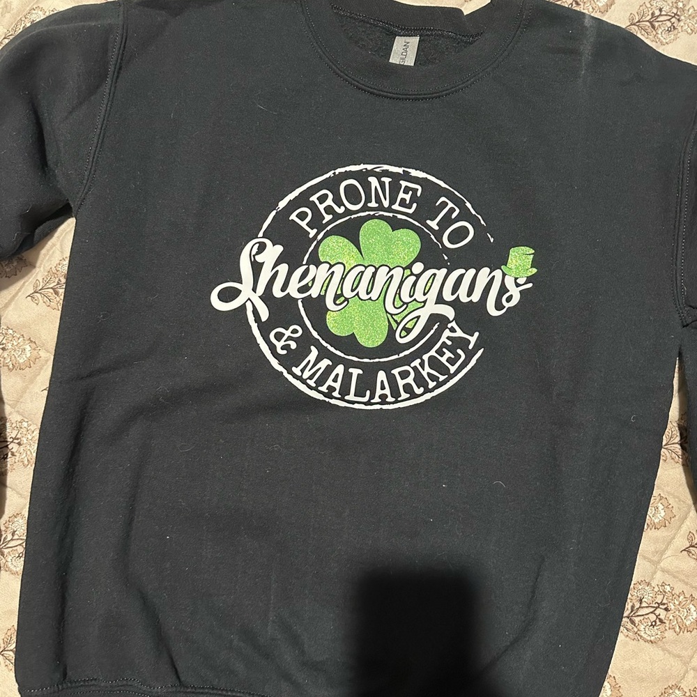 Prone to Shenanigans & Malarkey Sweatshirt - Black & Green